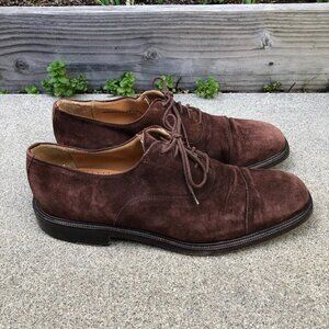 SANDRO MOSCOLONI Oxford Dress Shoes Men's 9.5 Leather Suede Lace Up Brown​​